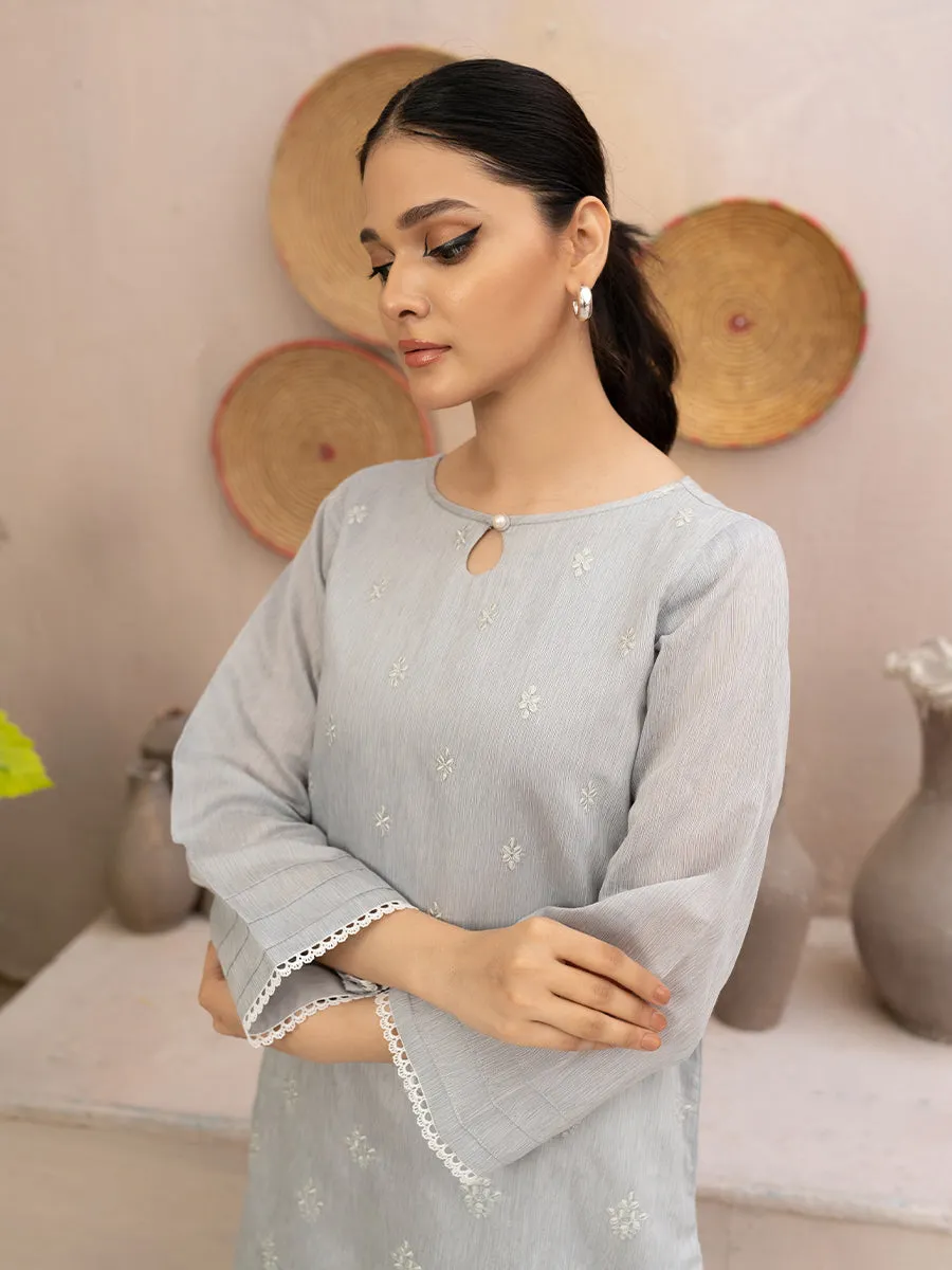 1pc Unstitched - Yarn Dyed Embroidered Shirt