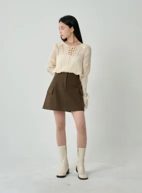 A-Line Cargo Mini Skirt ON18