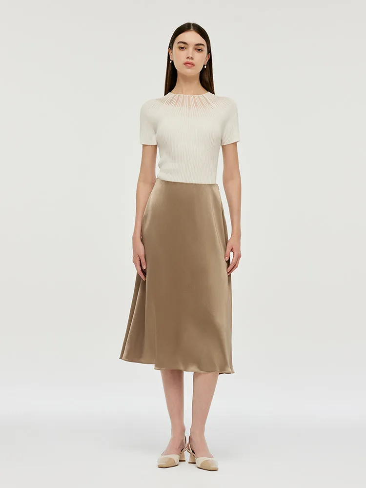 Acetate A-Line Women Skirt