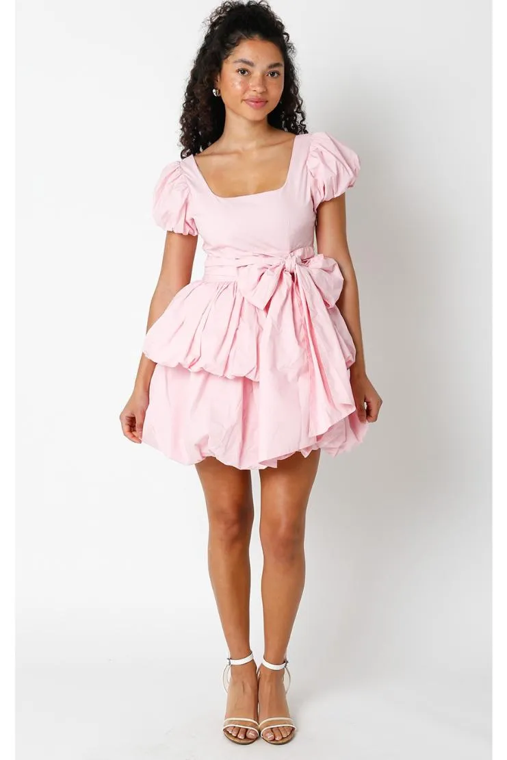 Anabelle Vintage Pink Southern Belle Layered Mini Dress