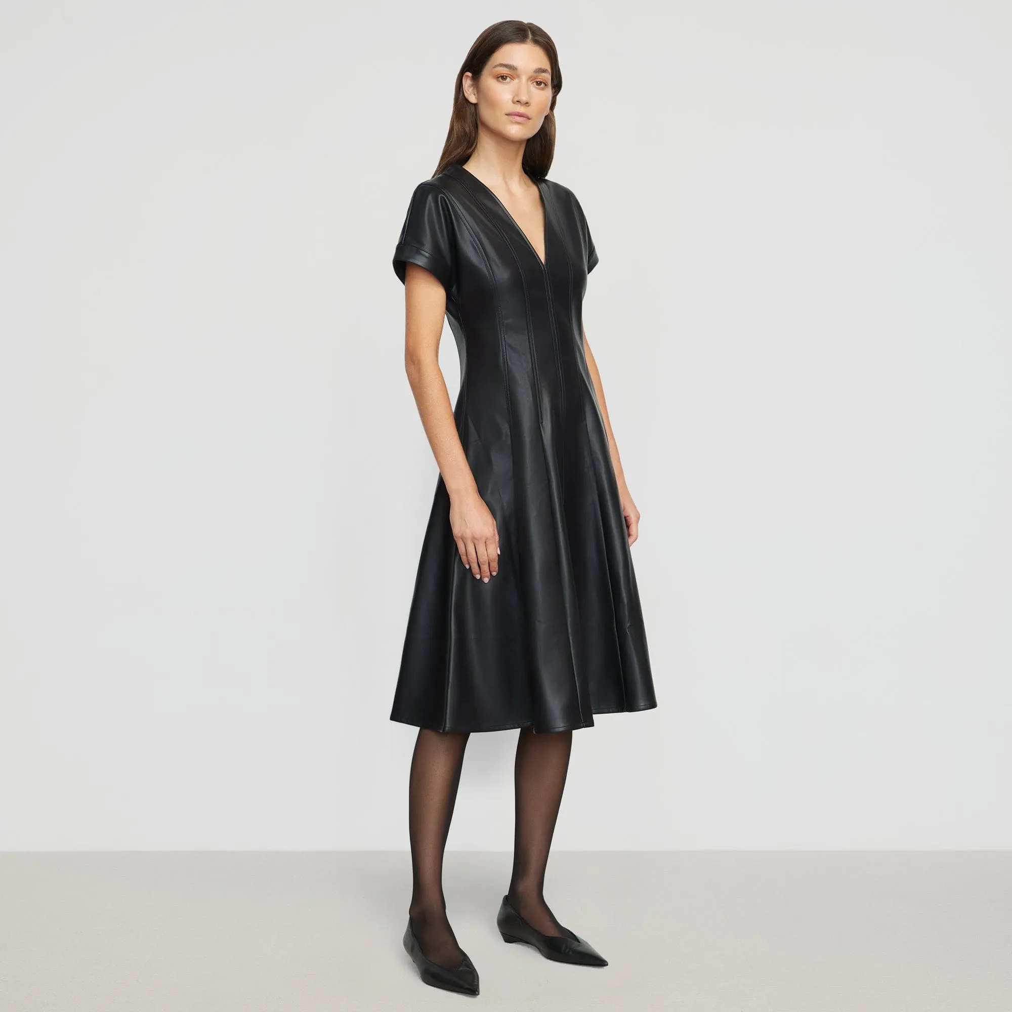 Ash Vegan Leather A-Line Dress