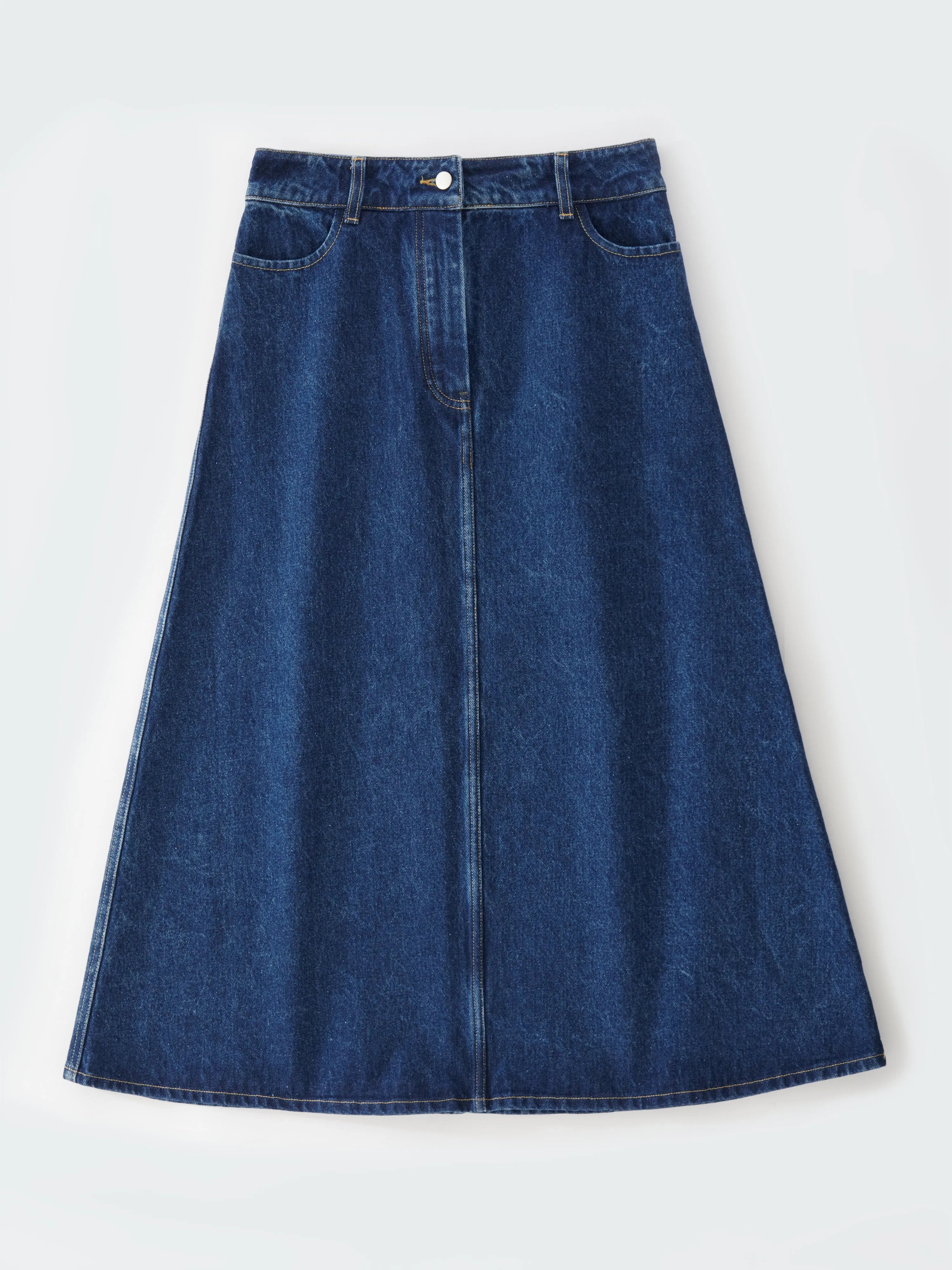 Baringo Denim Skirt in Indigo Wash