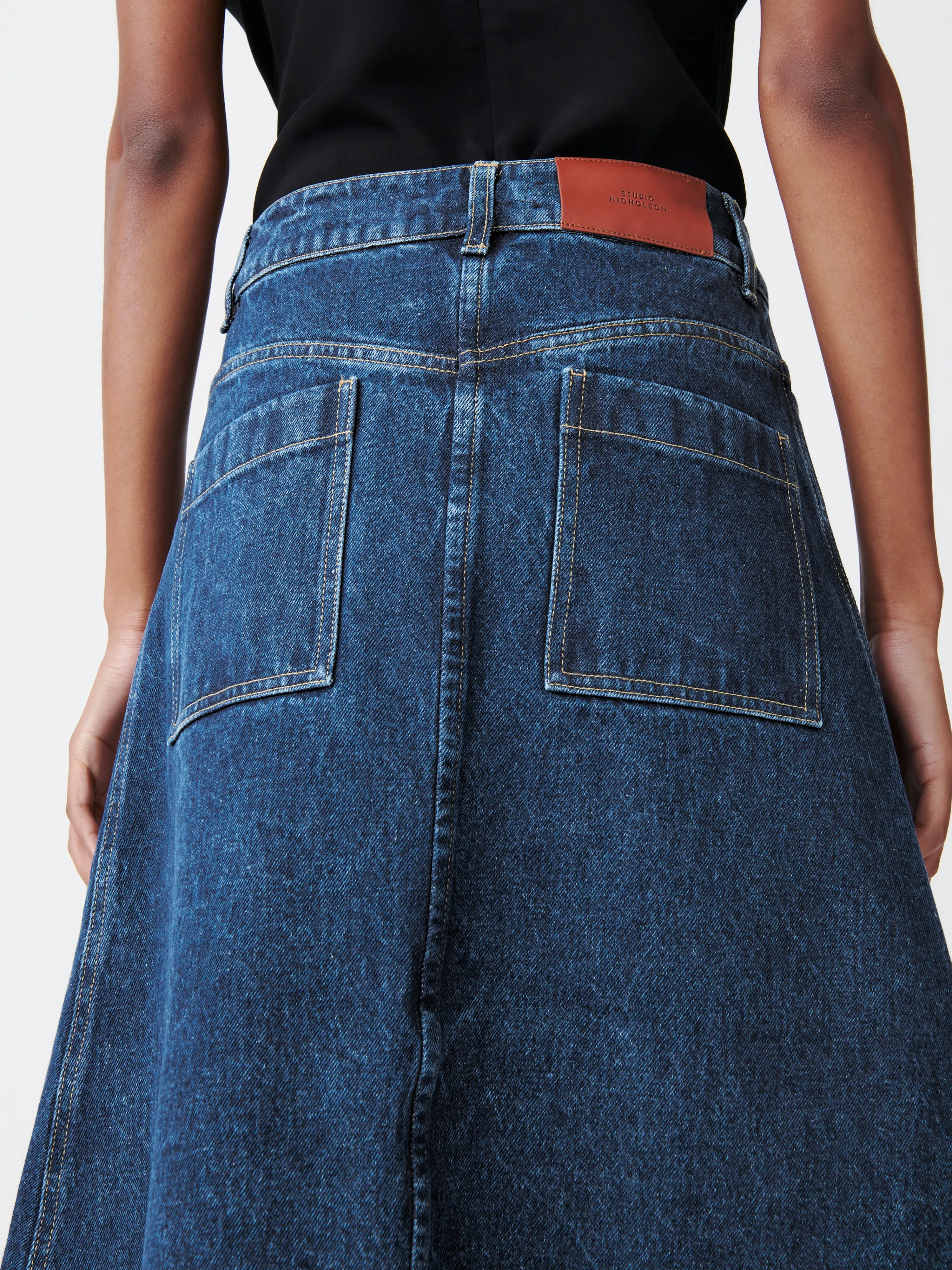 Baringo Denim Skirt in Indigo Wash