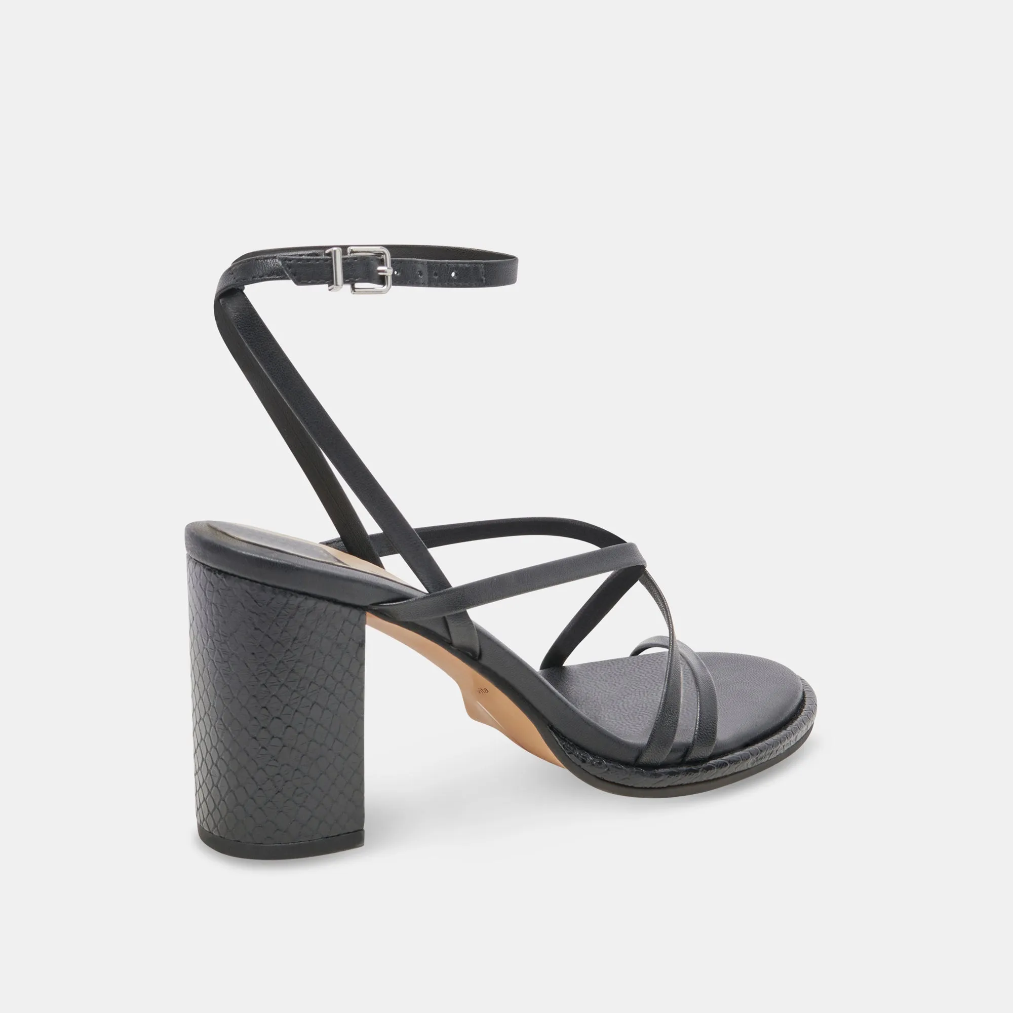 BARLY HEELS BLACK LEATHER