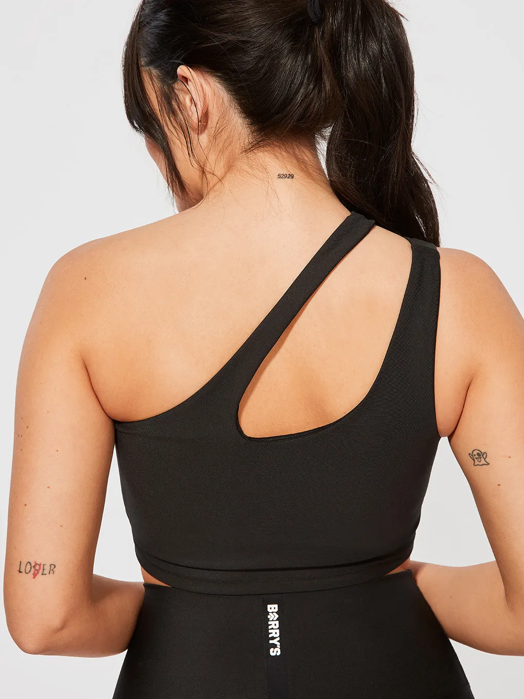 BARRY'S BLACK ONE SHOULDER BRA