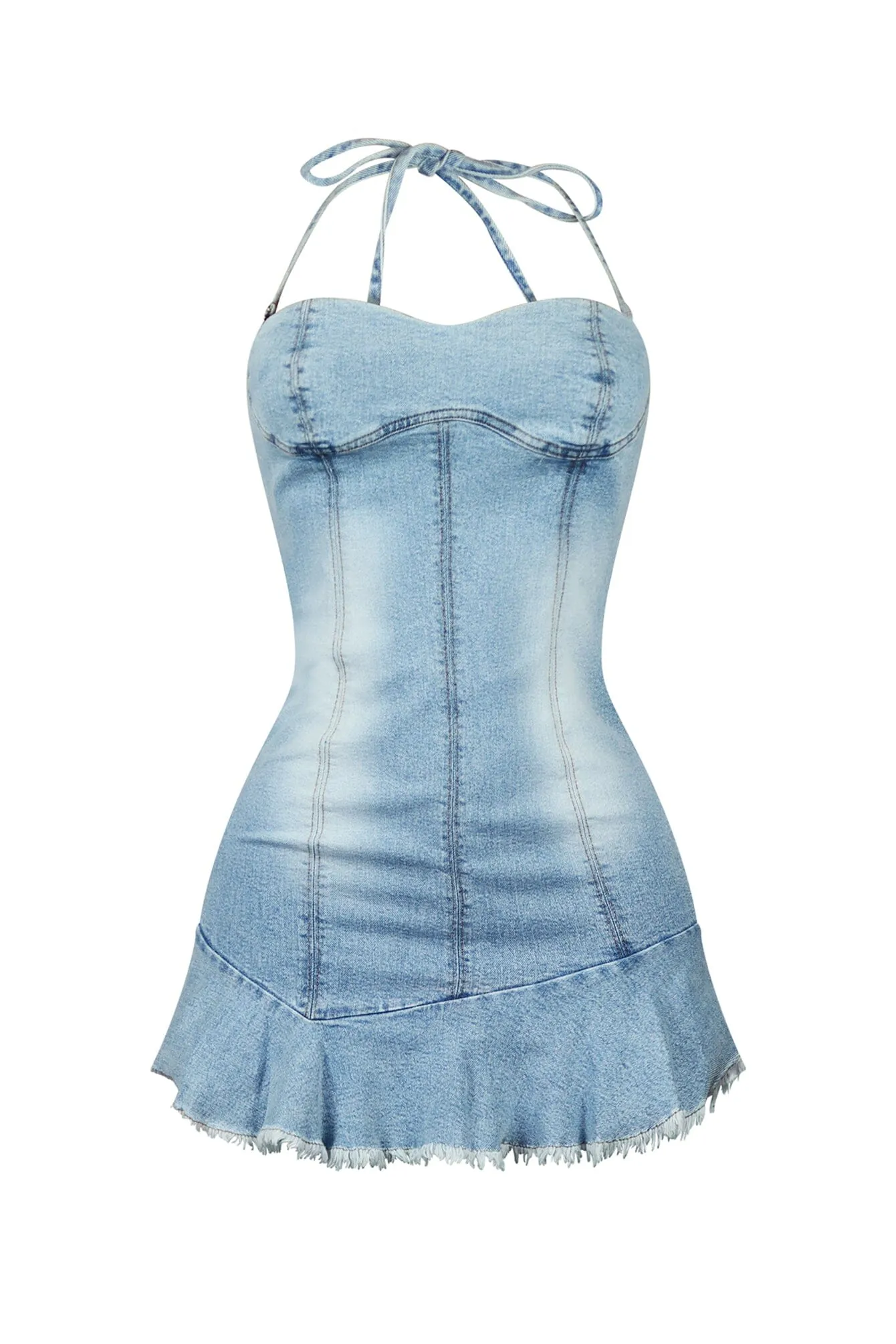 Blow Ya Mind Washed Denim Mini Dress