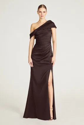 Celia One Shoulder Draped Gown