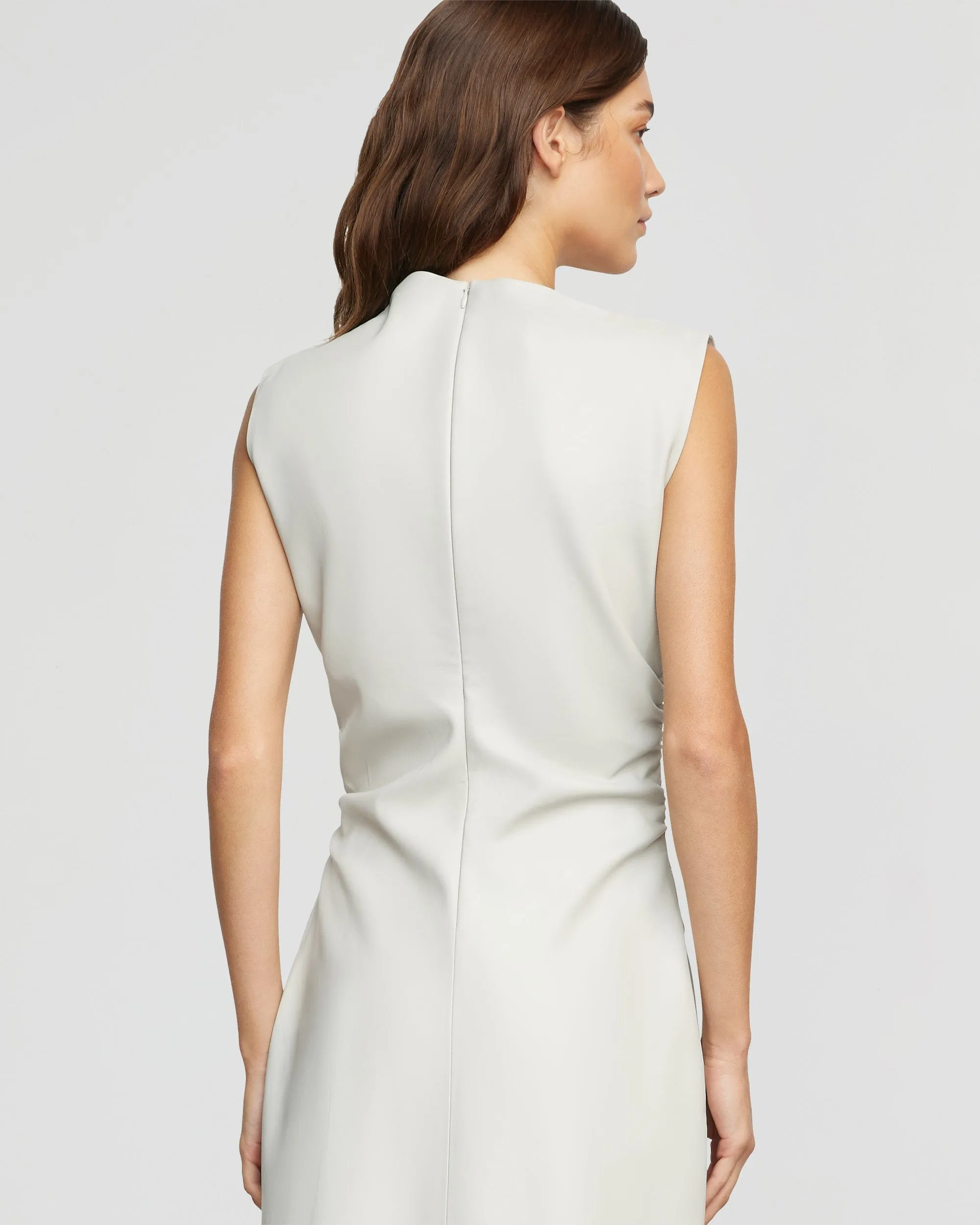 Channing Vegan Leather Wrap-Neck Dress