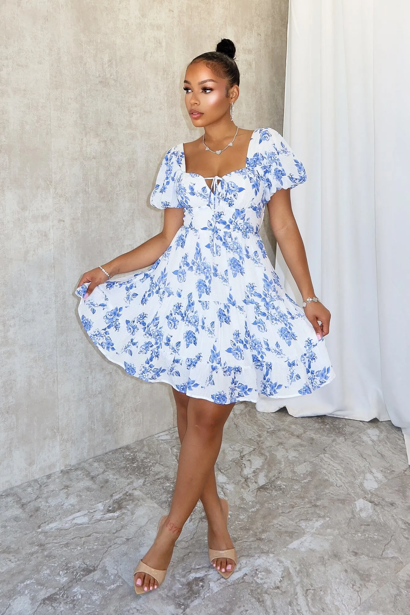 Cherish Me Floral Ruffle Mini Dress