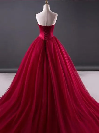 Chic Burgundy Prom Dress Popular Cheap Long Prom Dress #ER169