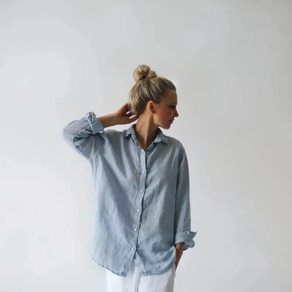 Classic linen shirt by Seaside Tones in 3 colours