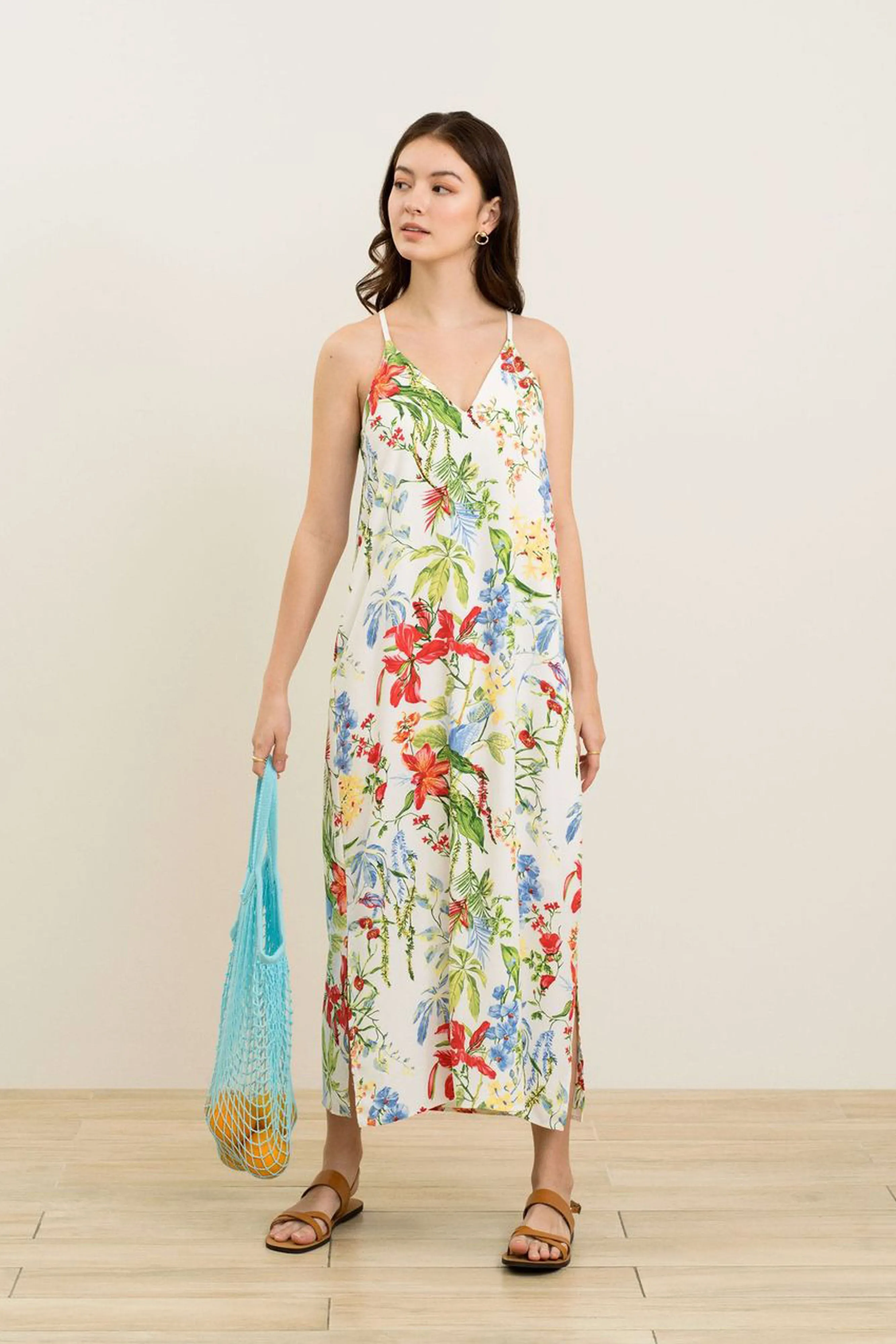 Cornie Printed Maxi Slip Dress