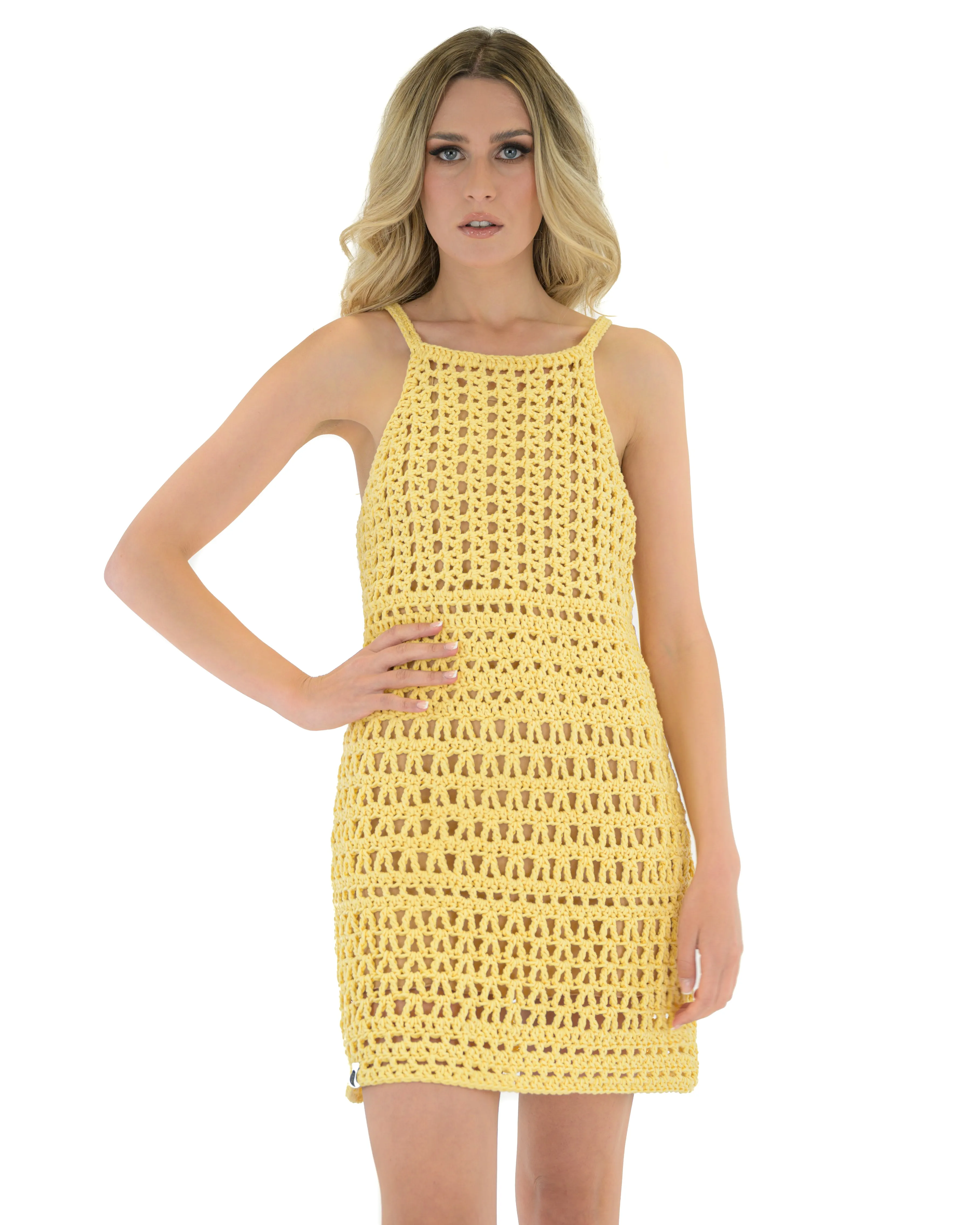 Crochet Halter Neck Dress