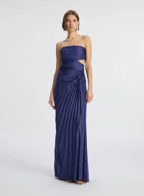 Emerson Satin Pleated Dress