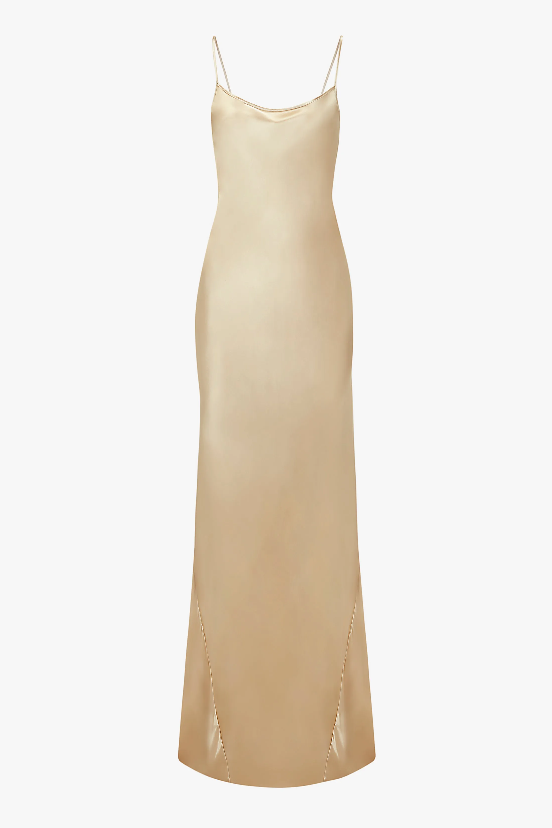 Exclusive Floor-Length Cami Dress In Gold