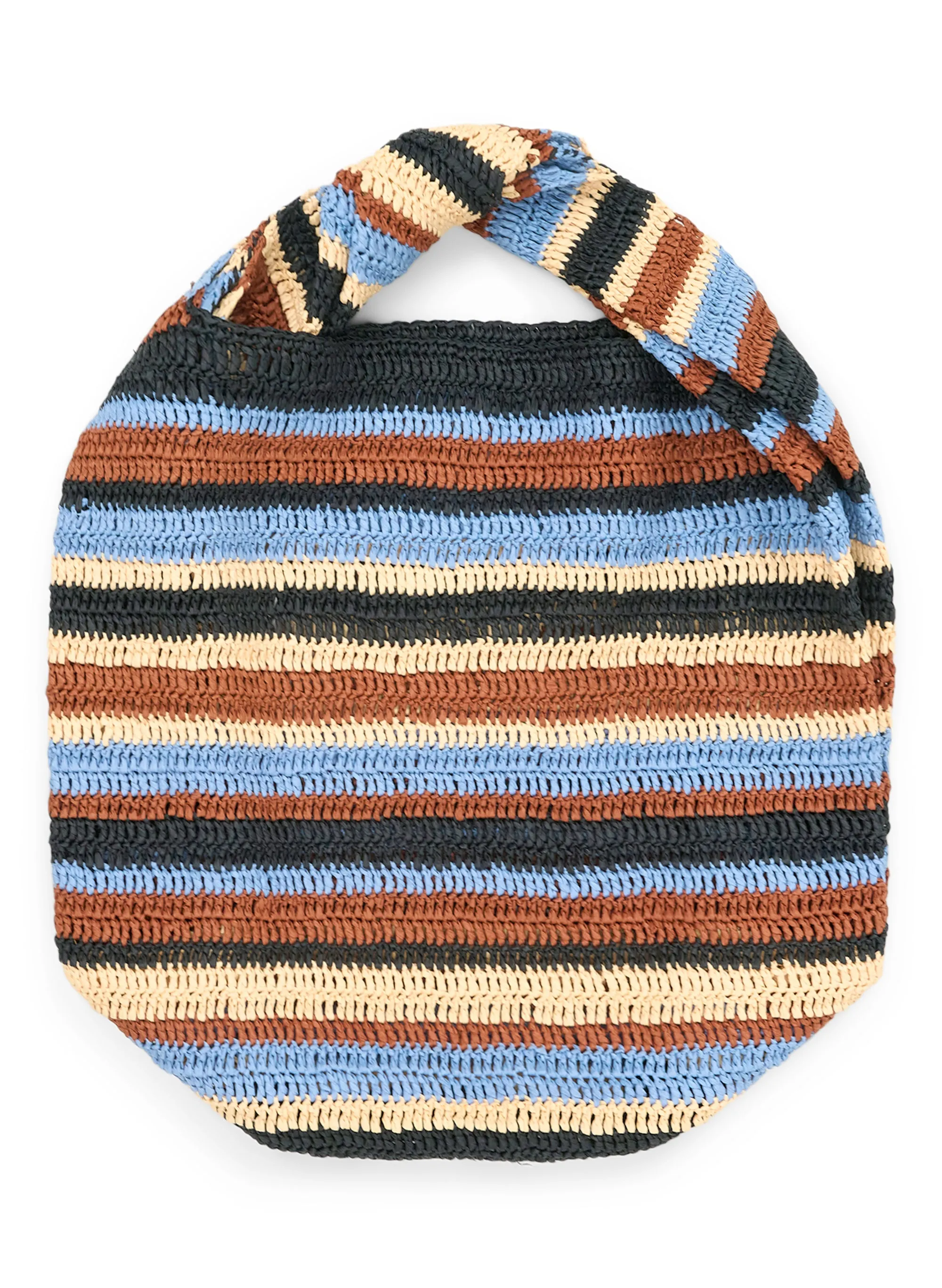 Gia Striped Raffia Bag