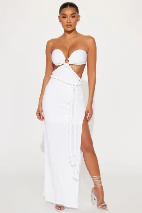 Goddess Mentality Maxi Dress - White