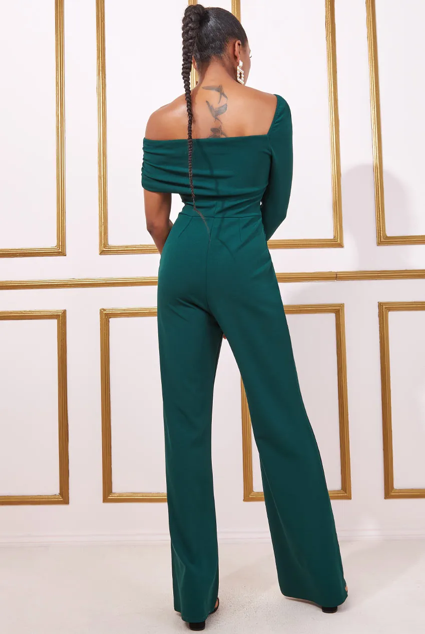 Goddiva One Shoulder Scuba Jumpsuit