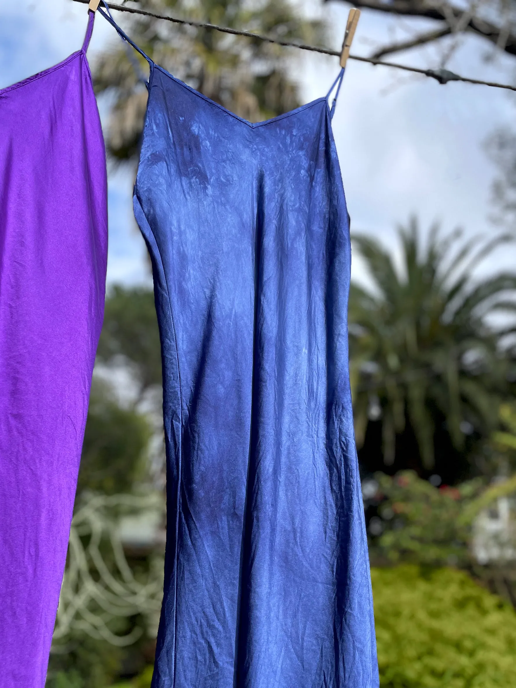 Hand dyed silk slip