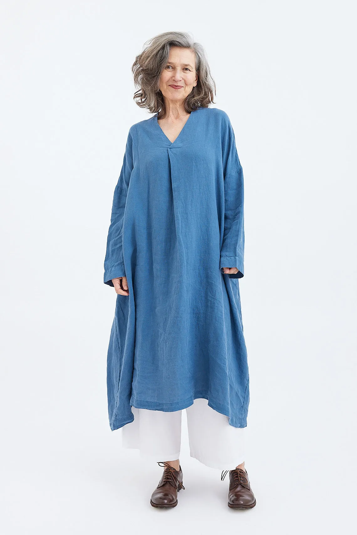 Metta - Ottilie V-Neck Dress - Linen