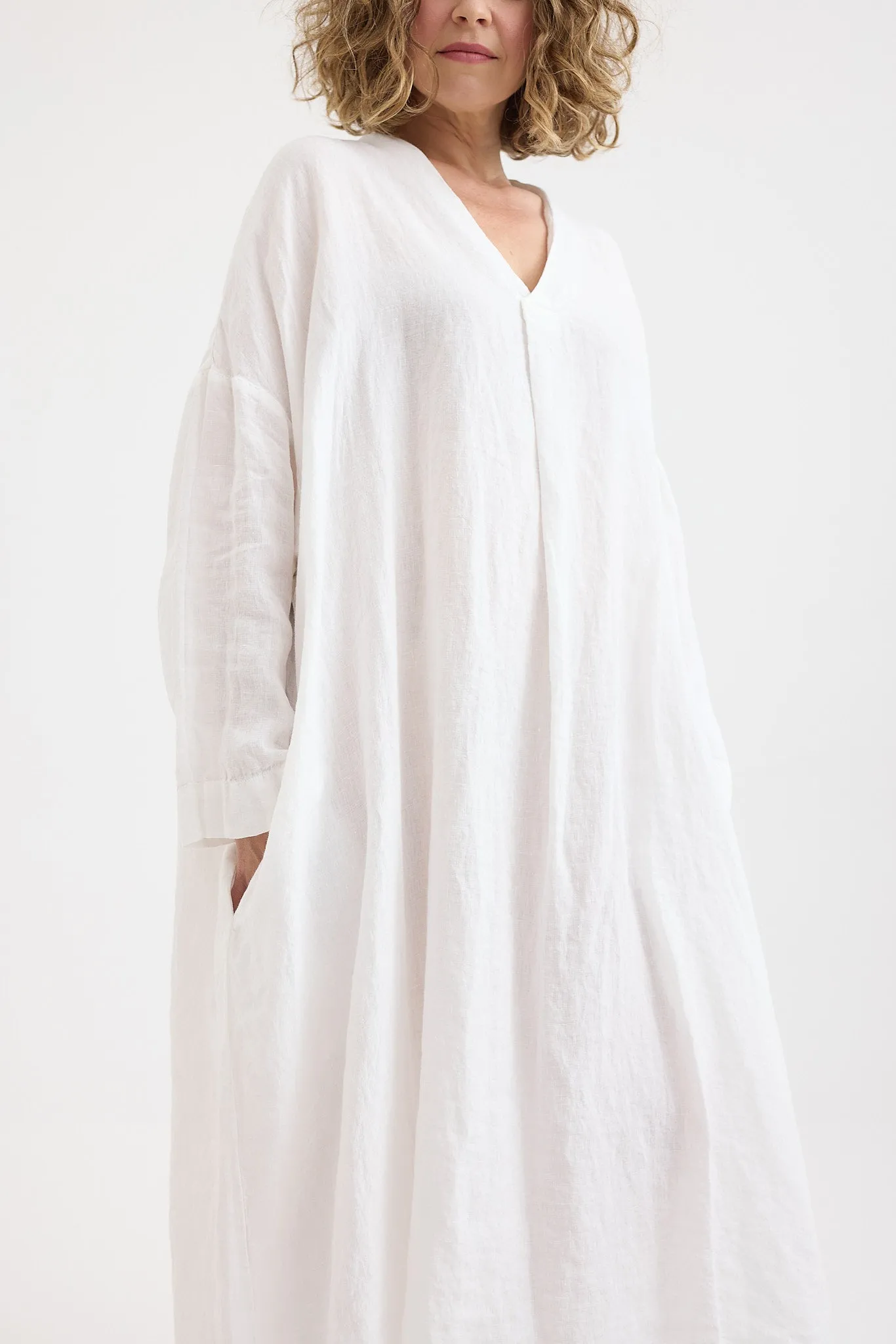 Metta - Ottilie V-Neck Dress - Linen