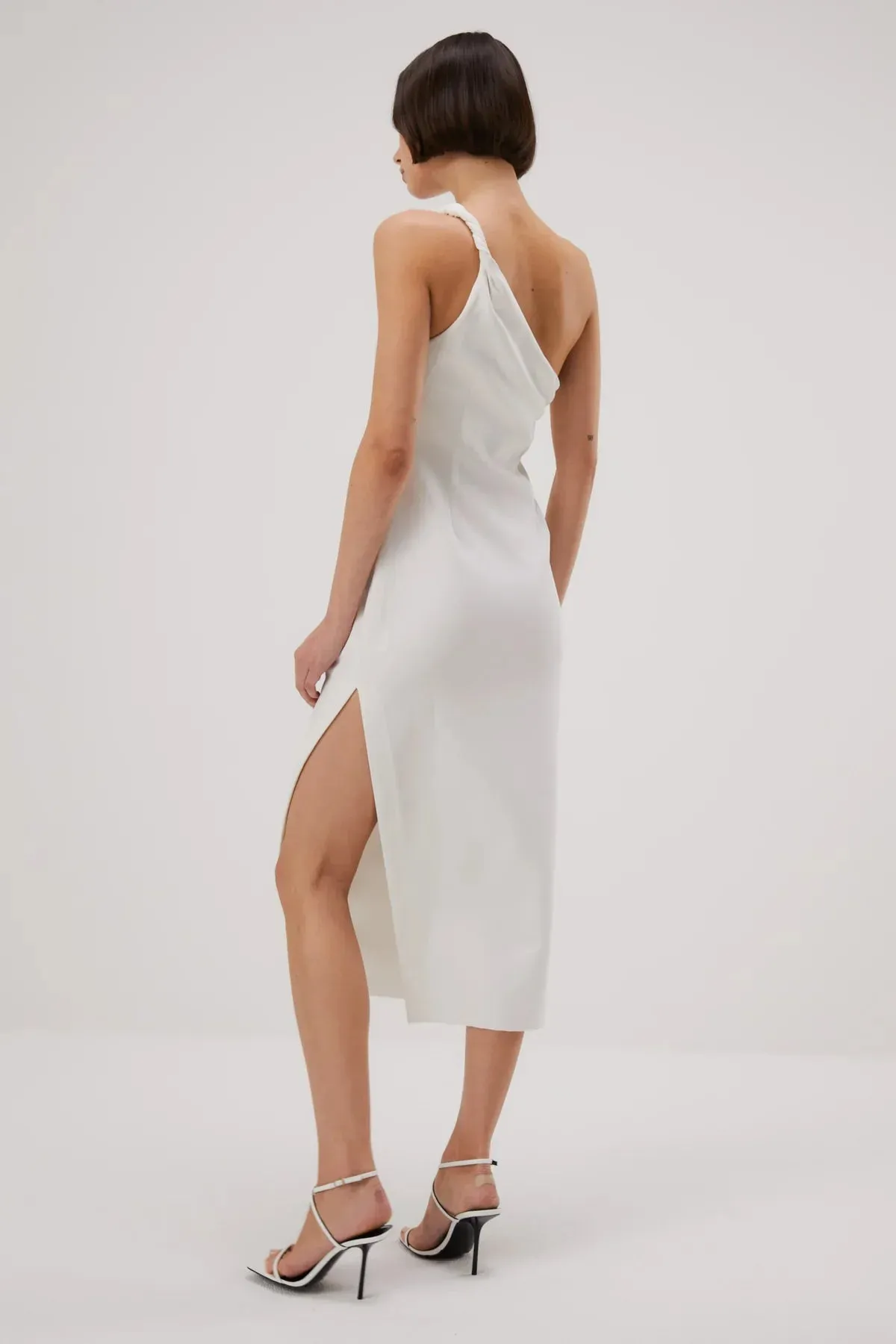 Misha Carrington Bonded Crepe Midi Dress - Ivory