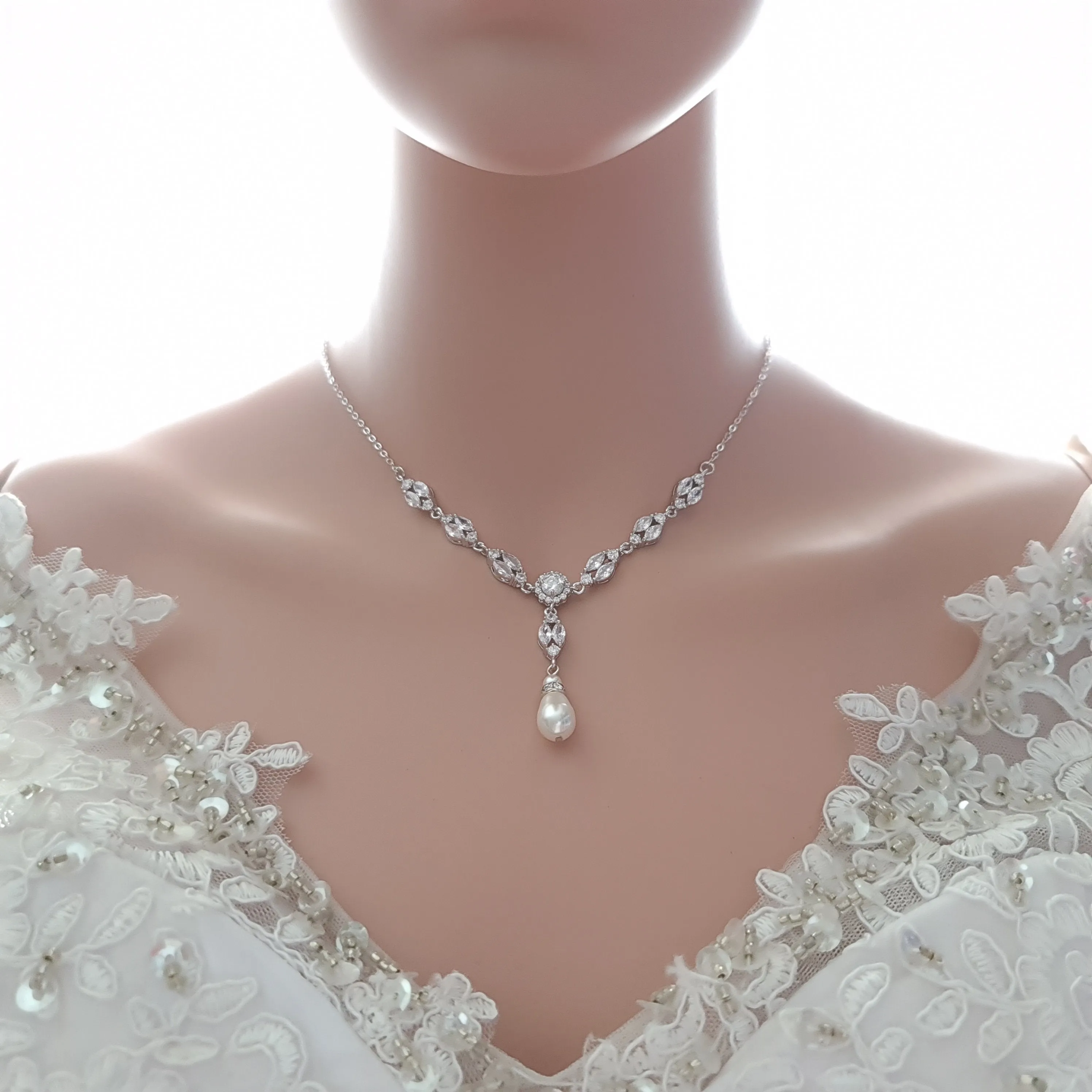 Necklace For Backless & Strapless Wedding Dress-Hayley