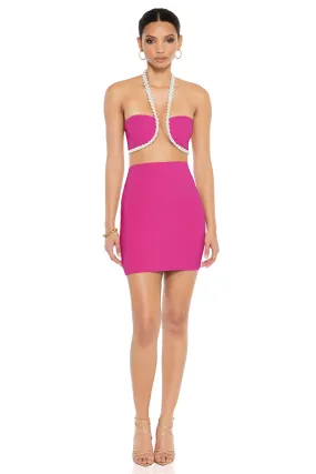 Nookie Adorn Mini Dress - Fuchsia