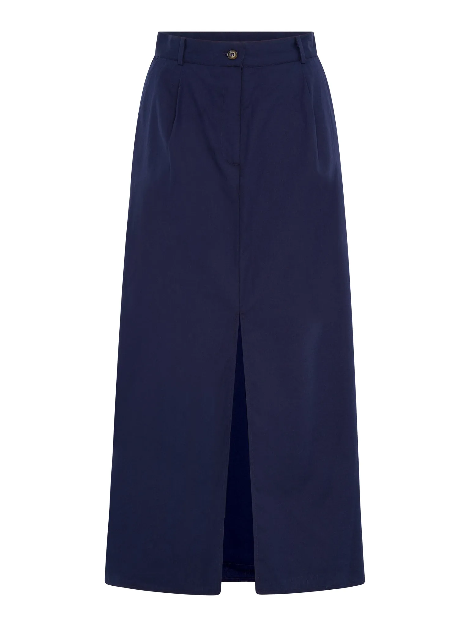 Olive A Line Midi Skirt in Navy