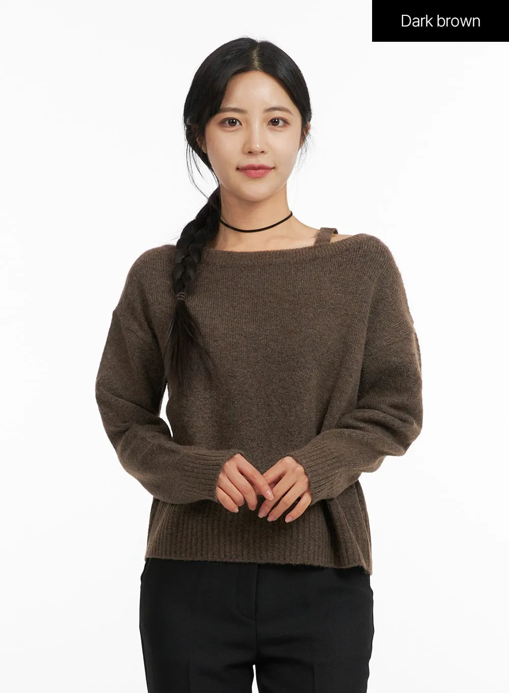 One-Shoulder Knit Sweater OF419