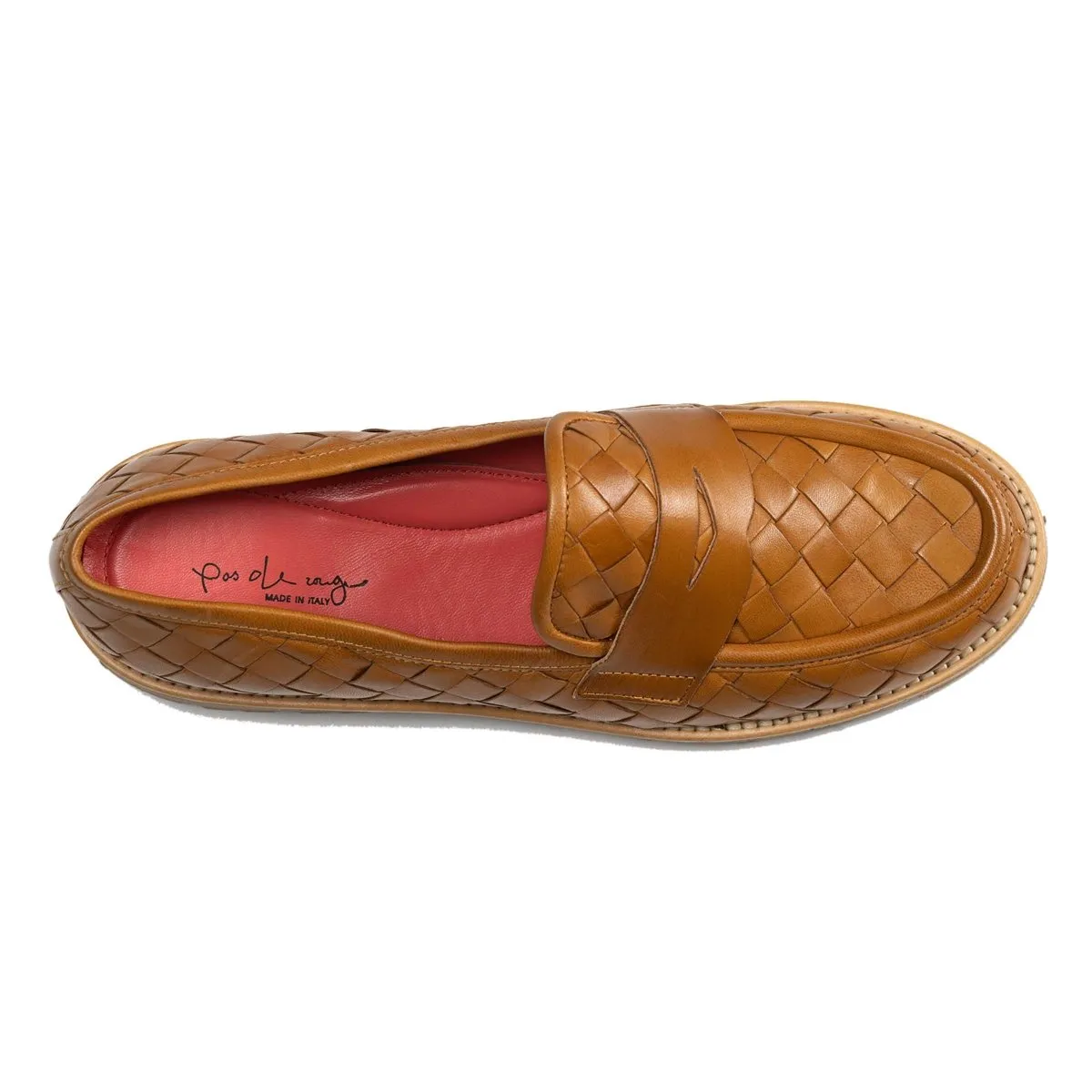 Pas De Rouge Women's Marta Cuero Woven Leather