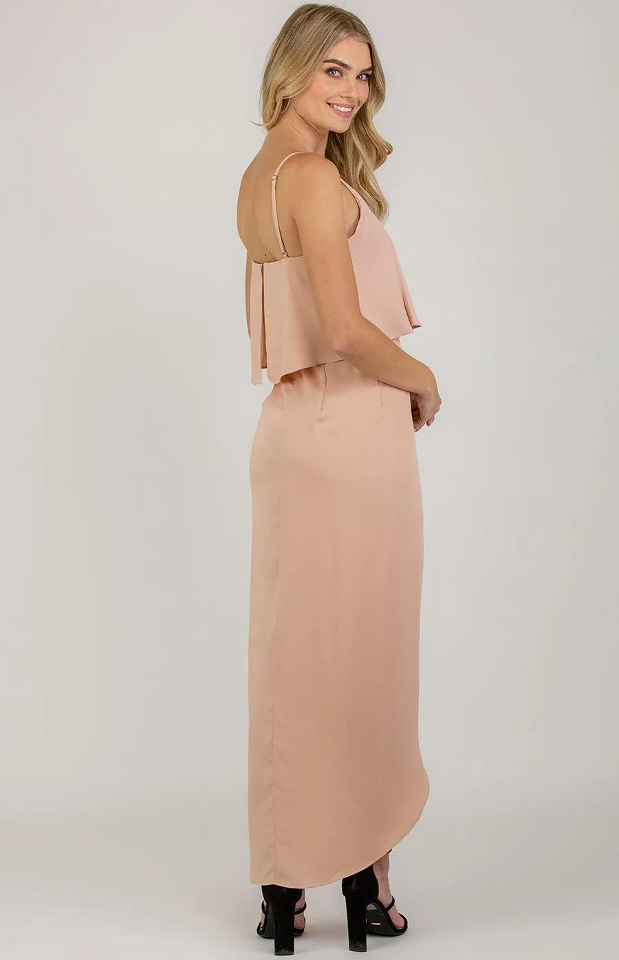 Pipa  pleated Dress - Blush