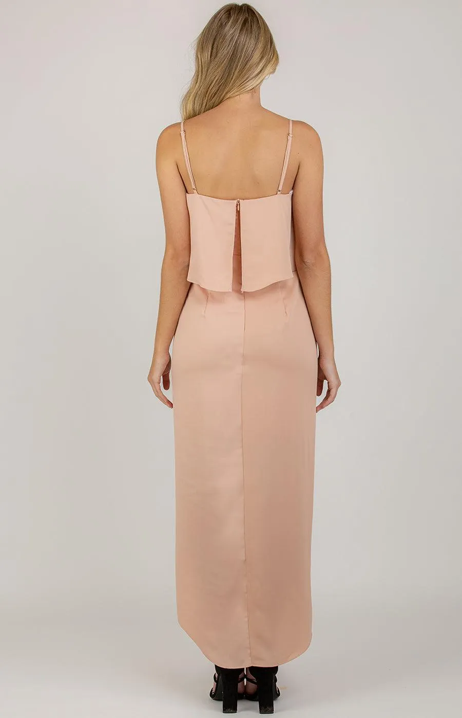 Pipa  pleated Dress - Blush