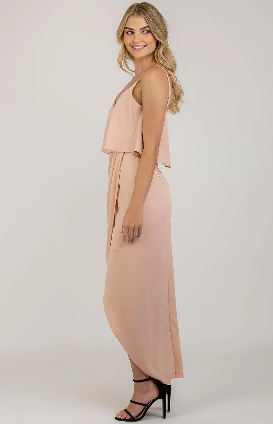 Pipa  pleated Dress - Blush