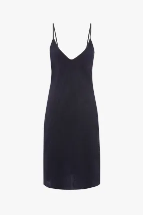 Pyjama Slip Dress In Navy