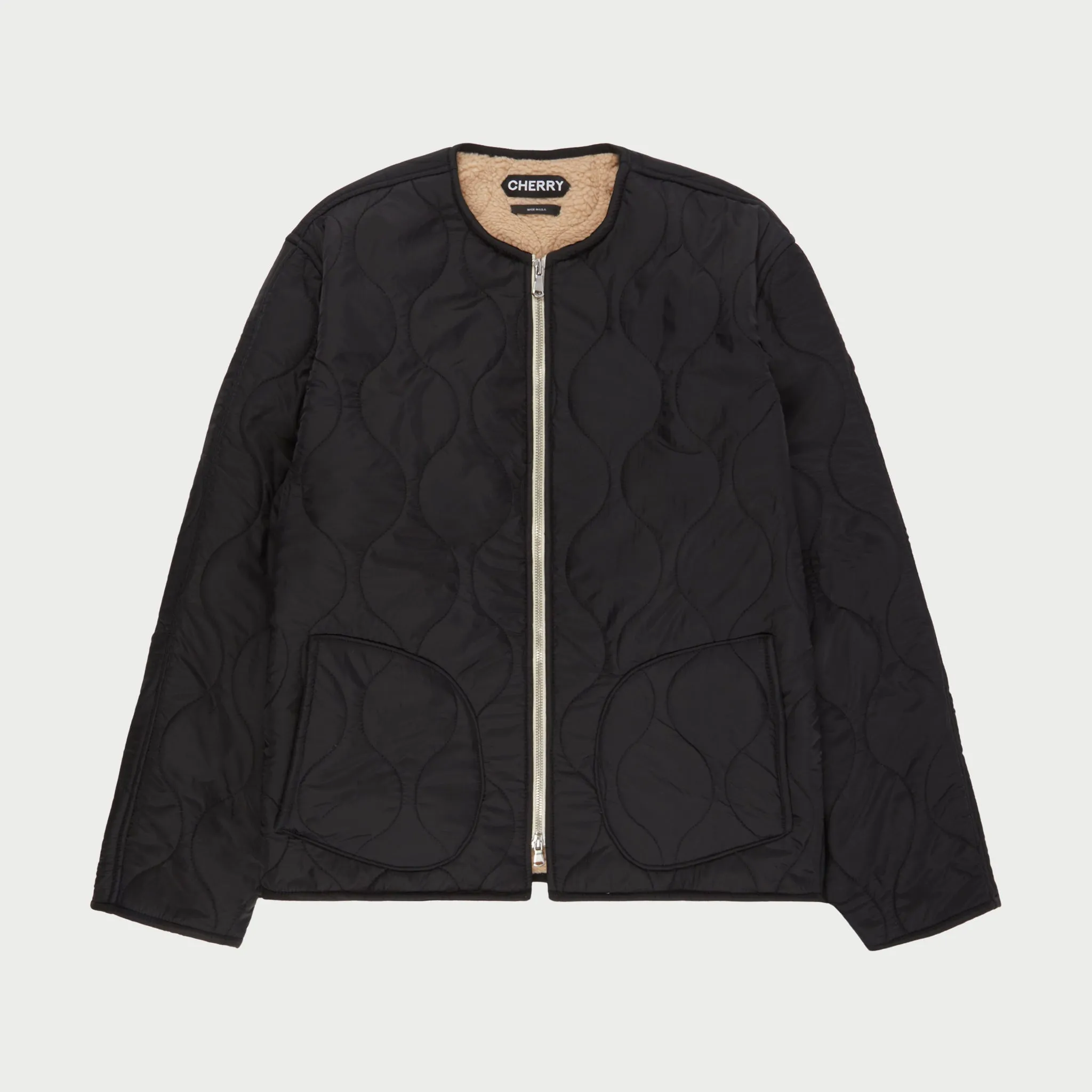 Quilted Shell Jacket (Black)