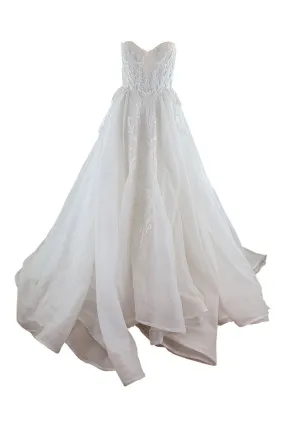 RUTH MILLIAM Bridal Couture White Corset Bodice Wedding Dress (6-8)