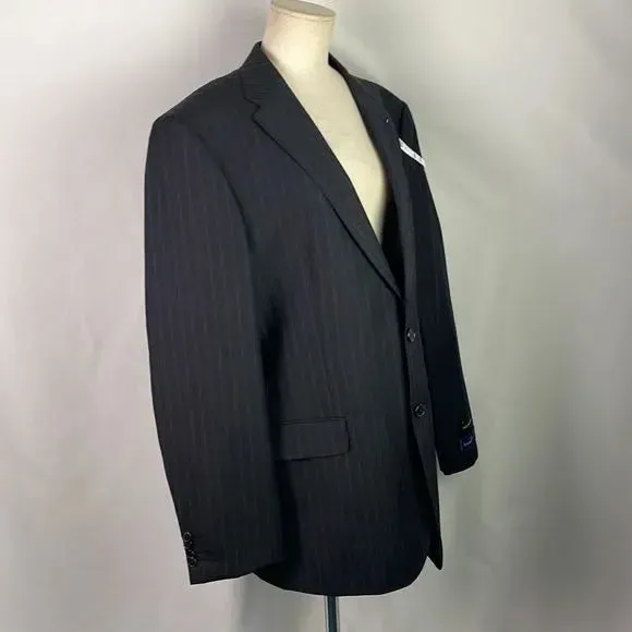 Saks Fifth Avenue NWT Black Striped Mens Jacket