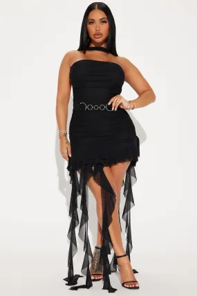 She's A Masterpiece Mesh Mini Dress - Black