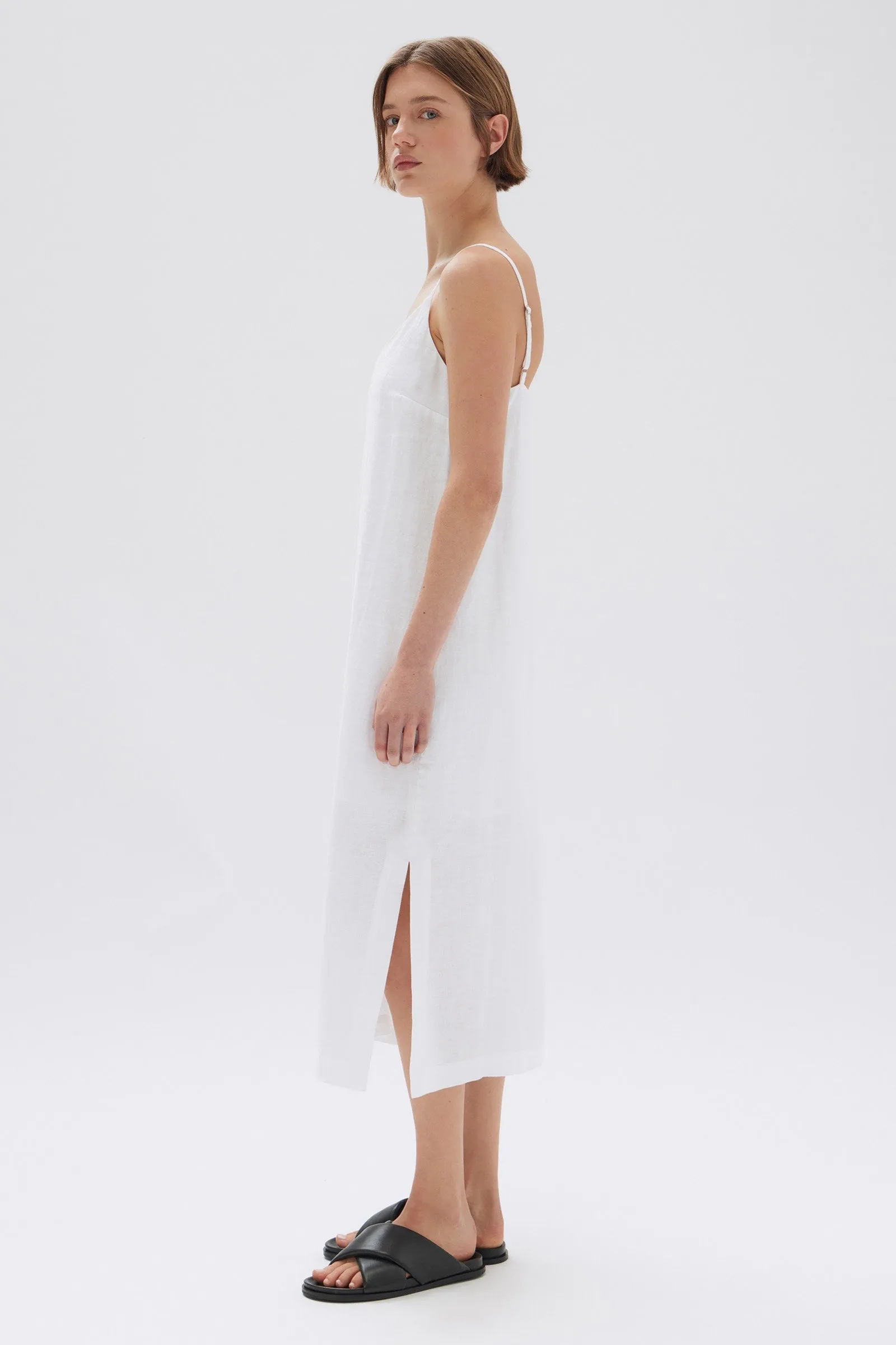 Vallory Linen Slip Dress