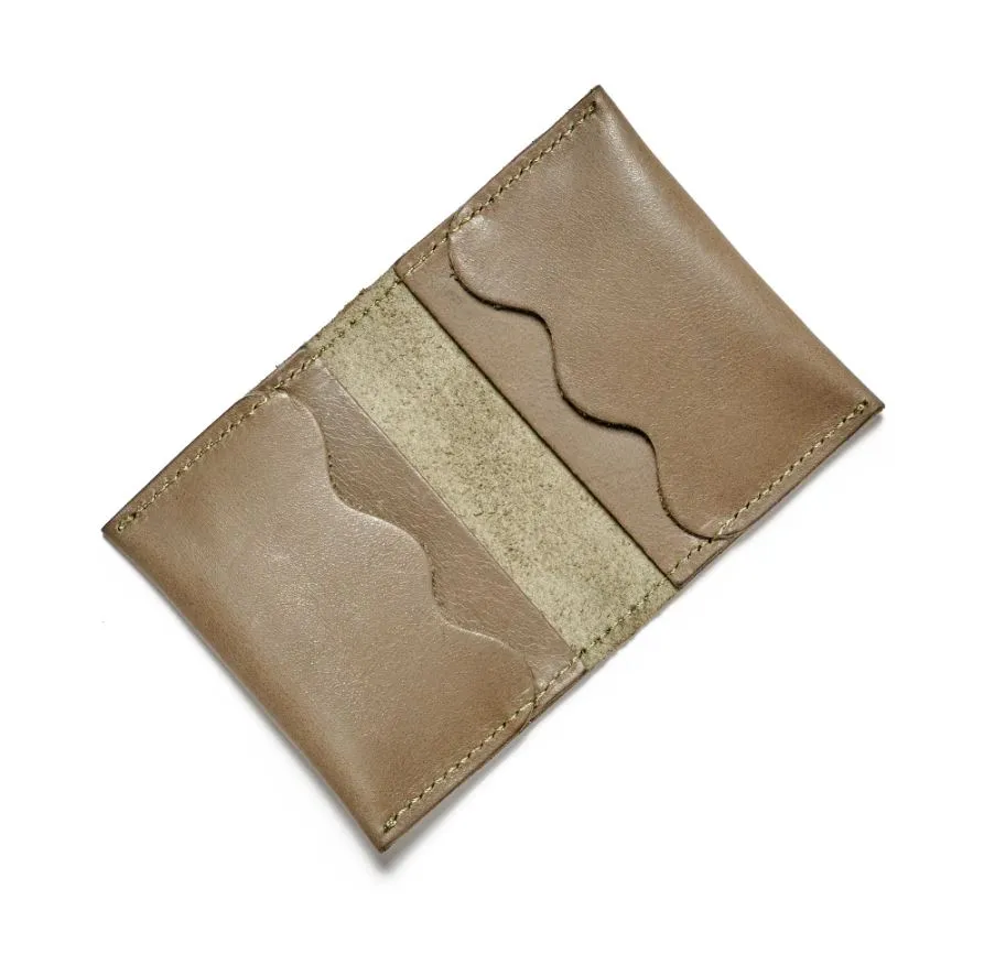 Wave Leather Card Holder - Tan