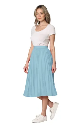 Women's Pleated Swing A-Line Midi Skirt